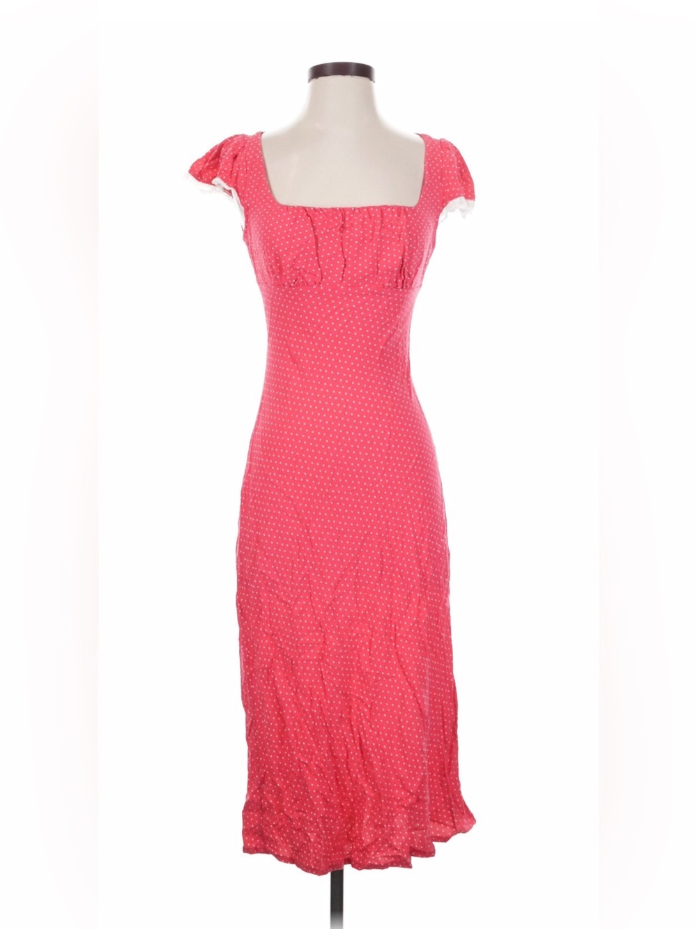 wild fable Pink Polka Dot Square-Neck Maxi Dress